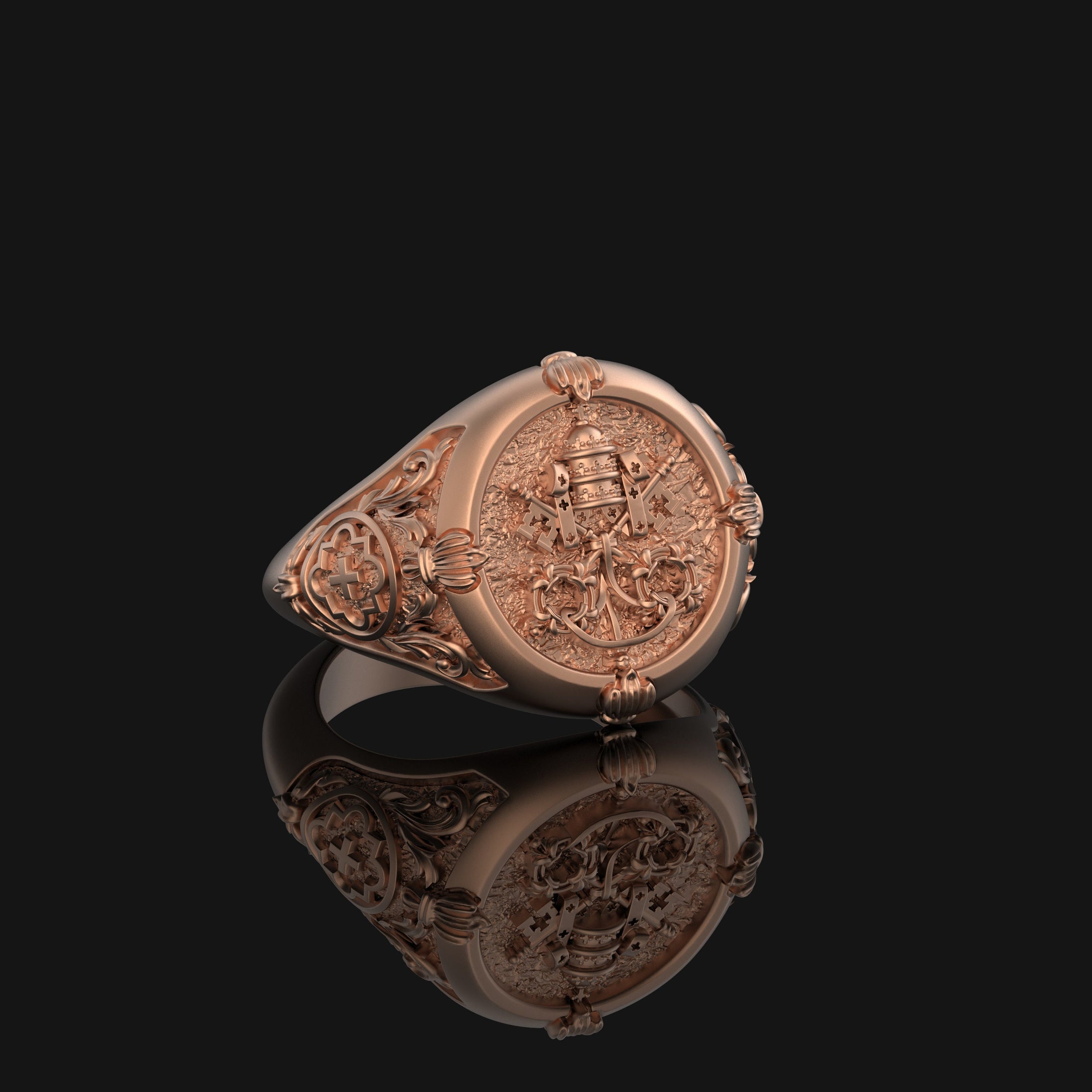 Silver Saint Peter Ring - Keys of Heaven Jewelry, Christian Symbol, Unique Religious Gift, Faith-Inspired Ring