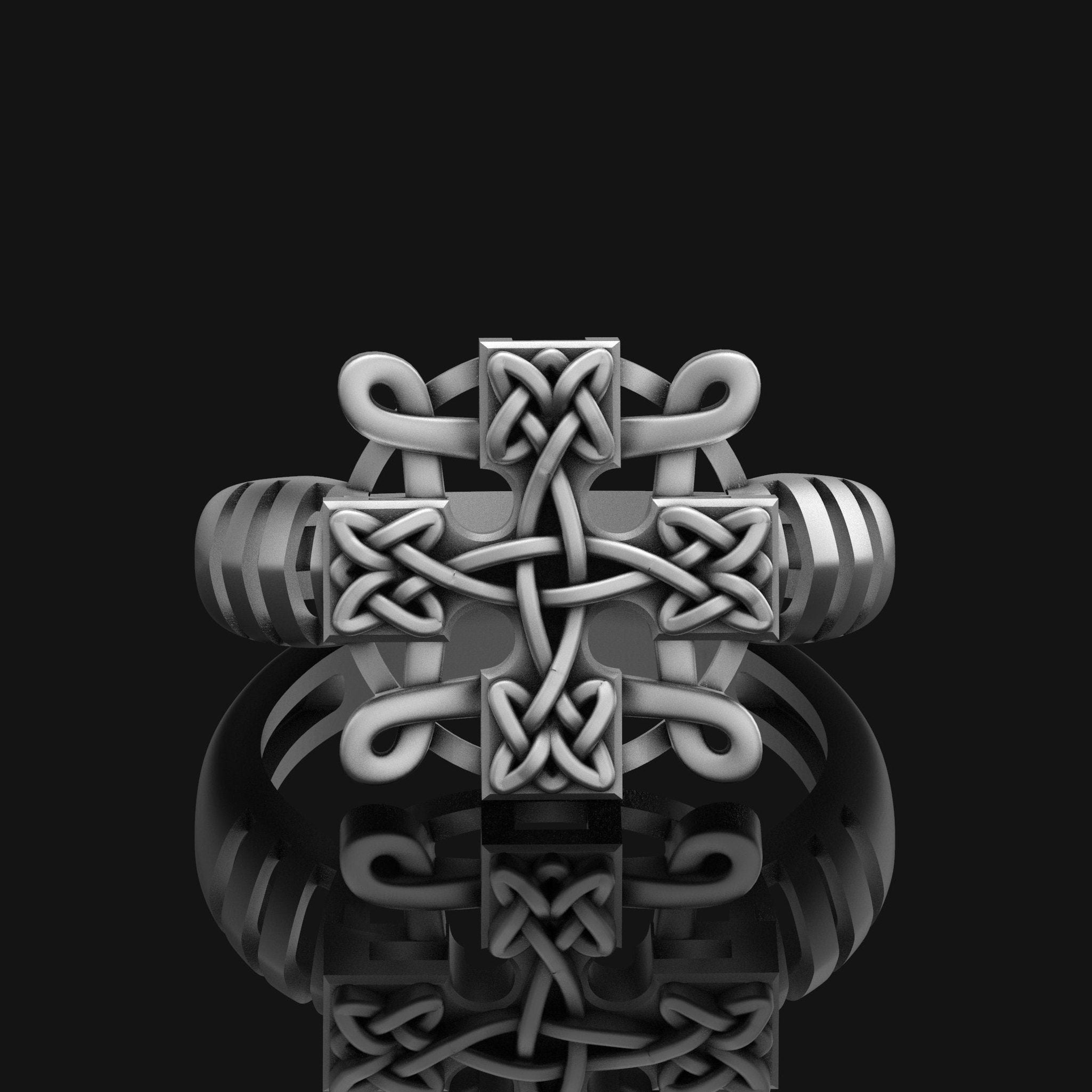 Silver Celtic Knot Ring - Lady of the Lake Jewelry, Elegant Mythical Ring, Unique Gift for Her, Fantasy Inspired