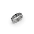 Load image into Gallery viewer, Silver Lovers Wedding Band - 'Until Death Do Us Part' Engraved Ring, Personalized Gift, Elegant Commitment Jewelry