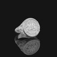 Load image into Gallery viewer, Silver Sigillum Militum Xpisti Ring - Knights Templar Seal, Christian Jewelry, Unique Historical Gift, Faith Symbol