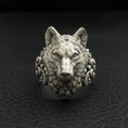 Load image into Gallery viewer, Wolf Head Ring