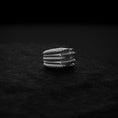 Load image into Gallery viewer, Silver Dragon Claws Band Ring - Mythical Jewelry for Men & Women, Unique Fantasy Accessory, Gothic Dragon Ring Gift