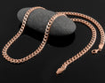 Load image into Gallery viewer, Rose gold plated Cuban chain in 7.2mm width on sterling silver base.