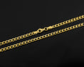 Load image into Gallery viewer, Yellow gold tone on 3.80mm Cuban chain, lightweight and elegant.