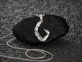 Load image into Gallery viewer, Rhodium-plated scorpion pendant, bold and minimal design.