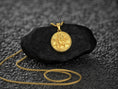 Bild in Galerie-Betrachter laden, Gold-plated faith pendant, with sacred Latin inscription.