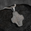 Bild in Galerie-Betrachter laden, 925 sterling silver organic textured cross pendant, bold artisan design.