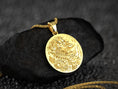 Load image into Gallery viewer, Gold-plated Chinese dragon pendant, bold and powerful jewelry.