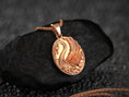 Load image into Gallery viewer, Rose gold swan pendant, warm and delicate bird jewelry.