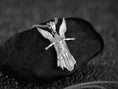 Bild in Galerie-Betrachter laden, Polished 925 silver angel pendant with open arms and detailed armor,