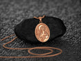 Bild in Galerie-Betrachter laden, Saint James Pendant Necklace • Shield Shaped Christian Jewelry • Patron Saint of Pilgrims • Religious Men Gift