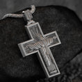 Bild in Galerie-Betrachter laden, Front of Cristo Protetor cross pendant with inscription,