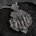 Load image into Gallery viewer, Chess pendant with knight and pawns on board,