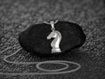 Load image into Gallery viewer, Chess Knight Pendant Necklace – Horse Head Game Piece Jewelry – Silver, Gold, Rose Gold – Gift for Gamers & Strategists
