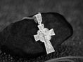 Bild in Galerie-Betrachter laden, Rhodium plated Orthodox cross pendant with icons,