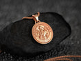 Bild in Galerie-Betrachter laden, Rose gold Benedictus charm, warm and meaningful.