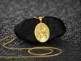 Load image into Gallery viewer, Gold plated St. Jude patron saint medal pendant for men and women