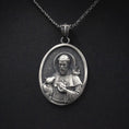 Load image into Gallery viewer, 925 Sterling Silver St. Francis of Assisi Pendant – Patron Saint of Animals Medal, Faith Necklace, Religious Gift for Him or Her