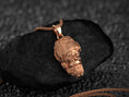 Load image into Gallery viewer, Rose gold plated beanie gorilla head sterling silver pendant