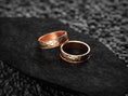 Load image into Gallery viewer, Hammered Texture Men's Band – Matte Silver, Gold, or Rose Gold Finish – Modern Wedding or Promise Ring