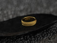 Load image into Gallery viewer, Gold finish weave ring for men,
