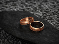 Load image into Gallery viewer, Rose gold matching wedding rings with premium finish for men and women