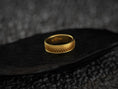 Load image into Gallery viewer, Yellow gold band featuring traditional Greek motif