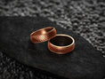 Load image into Gallery viewer, Rose gold wedding bands with continuous Greek key engraving