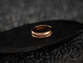 Load image into Gallery viewer, Rose gold ring with organic Damascus-inspired wave pattern