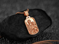 Bild in Galerie-Betrachter laden, Rose gold Saint Joseph and Jesus necklace for Catholic devotion,