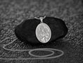 Bild in Galerie-Betrachter laden, Devotional oval pendant in solid sterling silver for Catholic men and fathers,