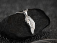 Load image into Gallery viewer, Polished silver winged horse pendant with angelic detail,