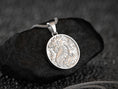 Load image into Gallery viewer, Rhodium plated eastern dragon necklace with spiritual symbolism,
