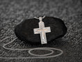 Bild in Galerie-Betrachter laden, Rhodium plated Christian cross necklace with Jesus figure,