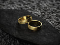 Load image into Gallery viewer, 14K gold plated diagonal groove wedding ring