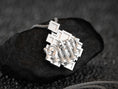 Load image into Gallery viewer, Rhodium plated geometric chessboard pendant,