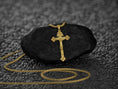 Bild in Galerie-Betrachter laden, Gold plated INRI crucifix with Catholic symbolism,