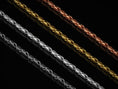 Load image into Gallery viewer, Multi-finish lineup of scroll chains in silver, gold, and rose gold