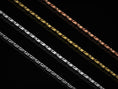 Load image into Gallery viewer, All finish options of clover chain – silver, gold, rose, oxidized