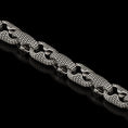 Load image into Gallery viewer, Close-up of snake scale pattern chain links in silver