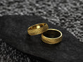 Load image into Gallery viewer, Geometric Weave Band Ring – Silver, Gold, or Rose Gold Finish – Modern Symbolic Men's Wedding Ring
