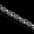 Load image into Gallery viewer, Oxidized silver ornate pattern chain necklace close-up