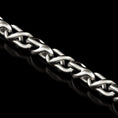 Load image into Gallery viewer, Close-up of oxidized triangle link chain necklace