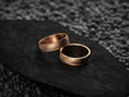Load image into Gallery viewer, Rose gold plated diagonal groove ring close-up