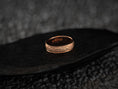 Load image into Gallery viewer, Rose gold plated bark texture ring close-up