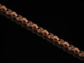 Load image into Gallery viewer, Rose gold plated 925 silver link chain with tribal pattern,