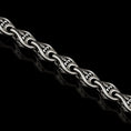 Load image into Gallery viewer, Close-up of oxidized Fleur-de-Lis chain link