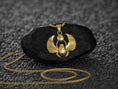 Load image into Gallery viewer, Scarab Horus Ancient Egypt Gift Jewelry Mens Silver Necklace Egyptian Unisex Winged Accessory Pendant Oxidized Gold Plated Beetle