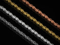 Load image into Gallery viewer, Full view of silver artisan pattern necklace chain