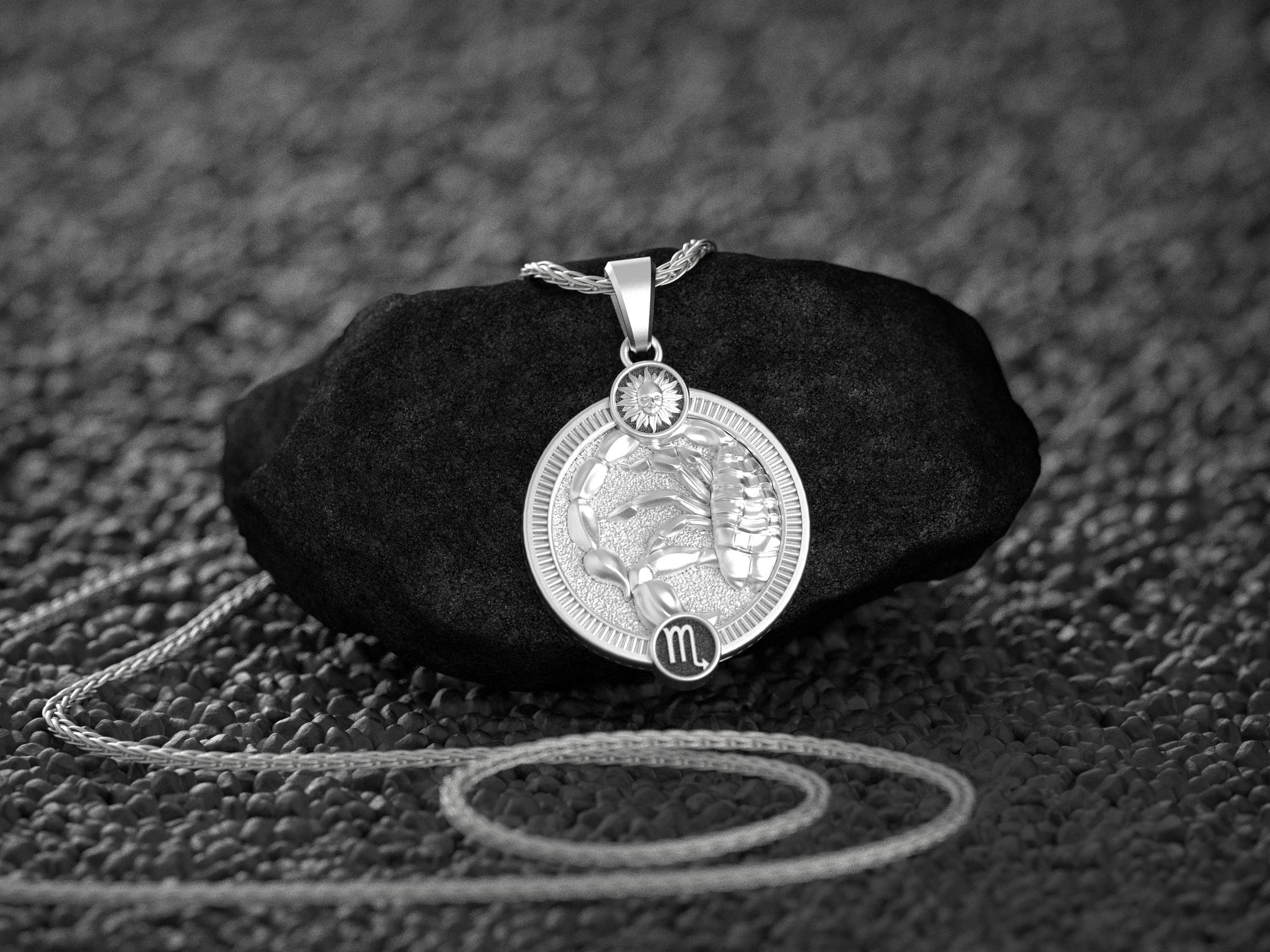 Scorpio Pendant – Zodiac Scorpion and Celestial Symbol